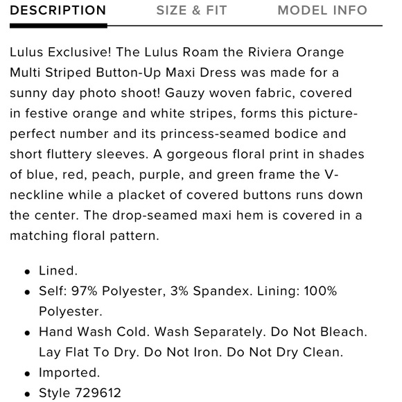 Lulu’s Roam the Riviera Orange Striped Maxi Dress - Picture 6 of 6